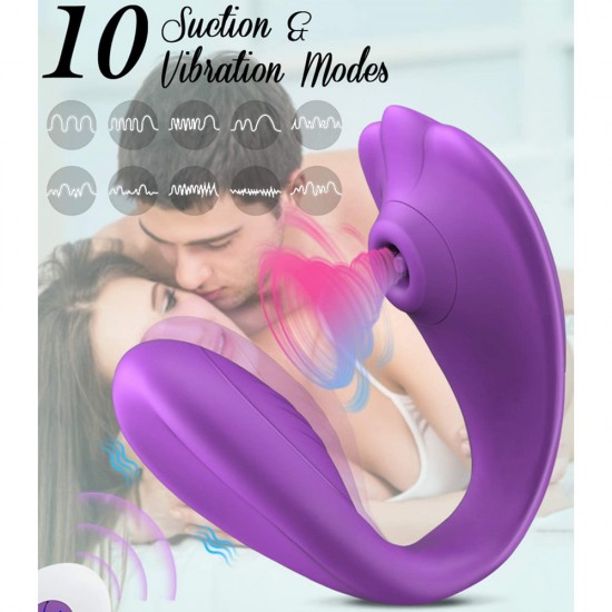 Couple Vibe Clitoral Sucking Wearable G Spot Remote Control 10 Suctions 10 Vibrations