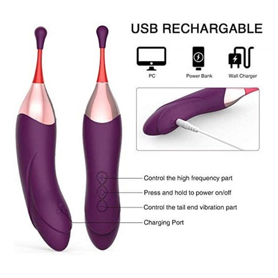 Double Head Vibrator Nipple Stimulator Waterproof Sex Toy For Women India