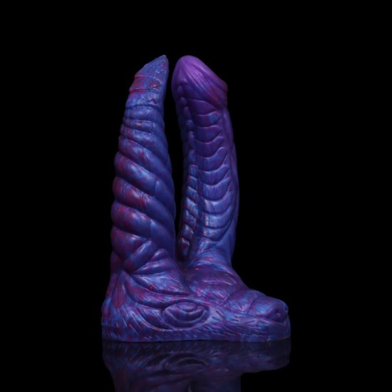 Gemini - Fantasy Dildo - Sex toy - Adult Toy - Double Dildo Blue Demon - Astrology - Zodiac Dildo