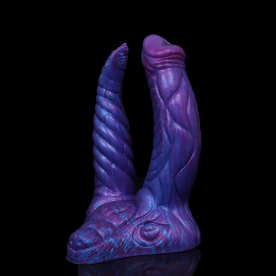 Gemini - Fantasy Dildo - Sex toy - Adult Toy - Double Dildo Blue Demon - Astrology - Zodiac Dildo