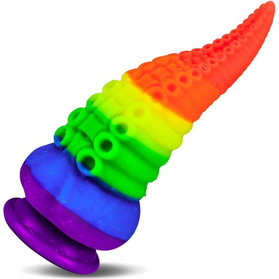 Fantasy Dildo Colorful Tentacle Dildo Octopus Huge Anal Plug Premium Liquid Silicone