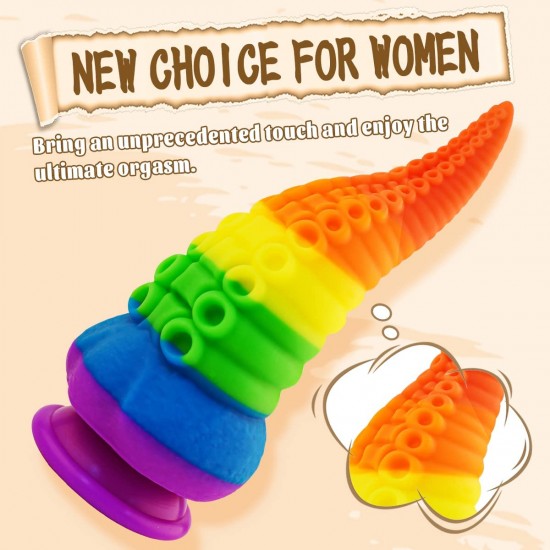 Fantasy Dildo Colorful Tentacle Dildo Octopus Huge Anal Plug Premium Liquid Silicone Fantasy Dildo Colorful Tentacle Dildo Octopus Huge Anal Plug Premium Liquid Silicone