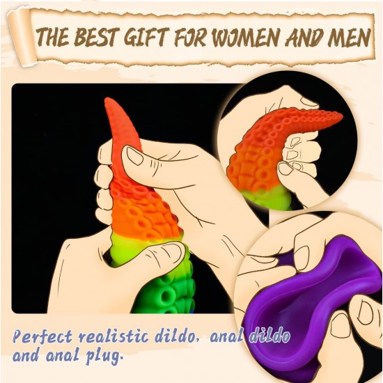 Fantasy Dildo Colorful Tentacle Dildo Octopus Huge Anal Plug Premium Liquid Silicone Fantasy Dildo Colorful Tentacle Dildo Octopus Huge Anal Plug Premium Liquid Silicone