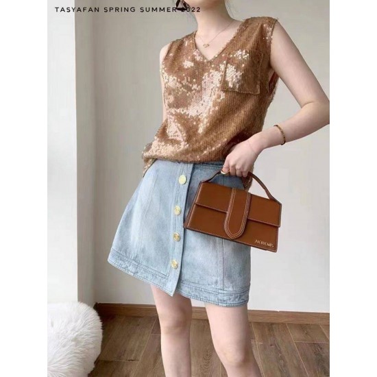 High Rise Button Front Denim High Rise Button Front Denim