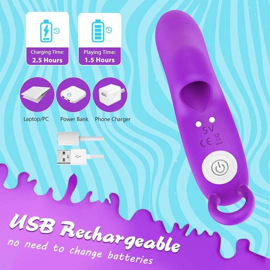 Finger Vibe Clitoris 9 Vibration Waterproof Wireless Remote Rechargeable