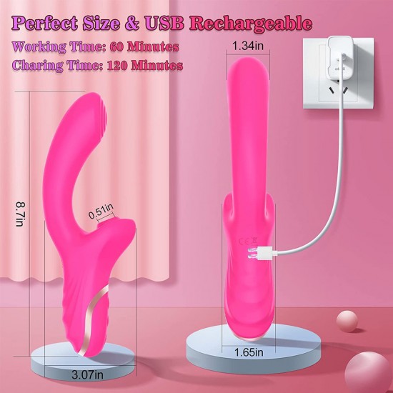 G Spot Clit Vibrator Sucking Sex Toy 10 Sucking and Vibrating Modes Vaginal Orgasm and Clit Sucker India