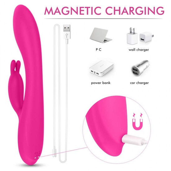 G Spot Rabbit Vibrator Heating Clitoris G-spot Stimulation Waterproof  9 Powerful Vibrations India Women Sex Toy