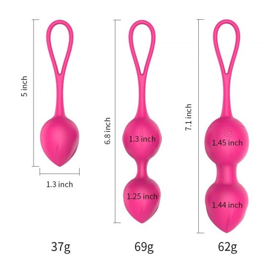 Kegel Balls Ben Wa Balls India For Women Tightening 3 Piece Set Kegel Exercise Ball Pelvic Floor Bladder Control Training Remote Control