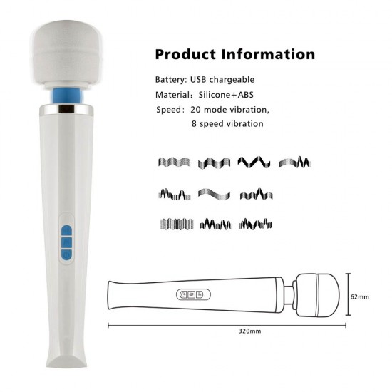 Magic Wand Rechargeable Strong Vibration Male Masturbation India