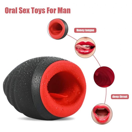 Male Masturbators Oral Sex Heating and Suction 6 Vibration Modes 3 Intensity Levels Waterproof Blow Job Toy India