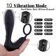 Male Prostate Massager Vibrator With Penis Ring P-Spot Anal Plug Rechargeable 10 Vibrating Mode India Anal Play