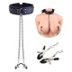 Nipple Clamps Neck Collar with Metal Chain BDSM Sex Toys