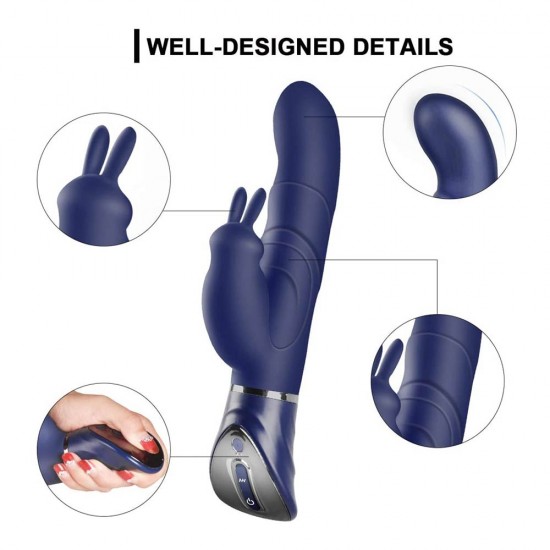 Rabbit Vibrator G-spot Rechargeable Waterproof 10 Vibration Modes Sex Toy for Girl