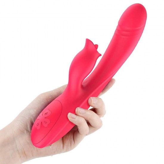 Rabbit Vibrator With Pulsating Tongue Licking 7 Pulsations 10 Vibrations Waterproof Women Masturbation Adult Sex Toy India