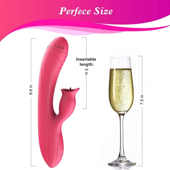 Rabbit Vibrator With Pulsating Tongue Licking 7 Pulsations 10 Vibrations Waterproof Women Masturbation Adult Sex Toy India