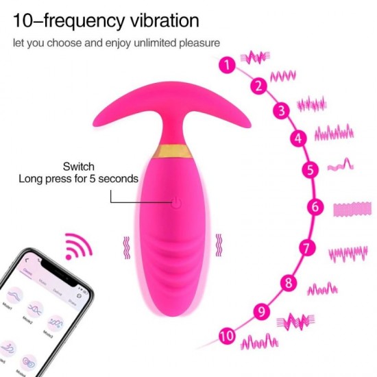 Jupiter Vibrating Butt Plug With Mobile App Control