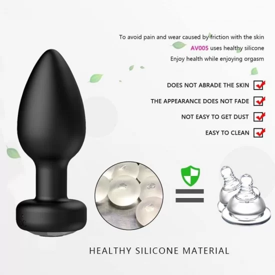 Anal Vibrator For Men & Women with Wireless Remote Control Silicone Butt Plug Anal Vibrator For Men & Women with Wireless Remote Control Silicone Butt Plug
