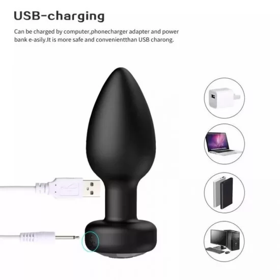 Anal Vibrator For Men & Women with Wireless Remote Control Silicone Butt Plug Anal Vibrator For Men & Women with Wireless Remote Control Silicone Butt Plug