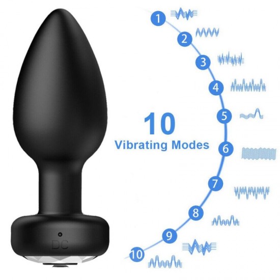 Anal Vibrator For Men & Women with Wireless Remote Control Silicone Butt Plug