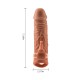 6.7” Elephant Thorned Vibrating Silicone Extension in Brown