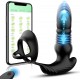 App & Remote Control Anal Vibrator with Cock Ring 9 Thrusting & Vibrating Modes