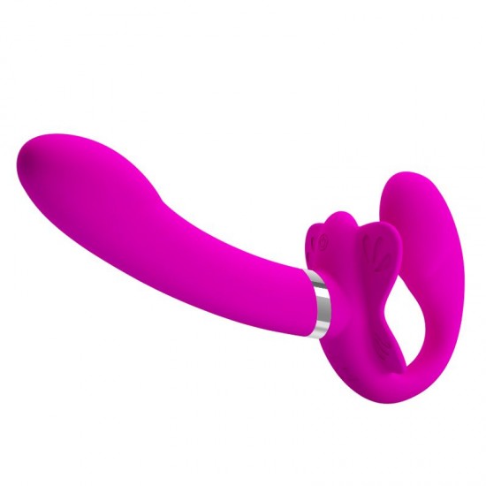 12 Speed Vibration Double Penetration Strap-on Vibrator Lesbian Sex Toys