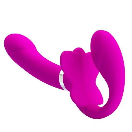 12 Speed Vibration Double Penetration Strap-on Vibrator Lesbian Sex Toys 12 Speed Vibration Double Penetration Strap-on Vibrator Lesbian Sex Toys