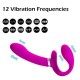 12 Speed Vibration Double Penetration Strap-on Vibrator Lesbian Sex Toys