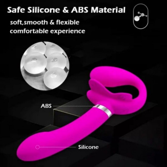 12 Speed Vibration Double Penetration Strap-on Vibrator Lesbian Sex Toys