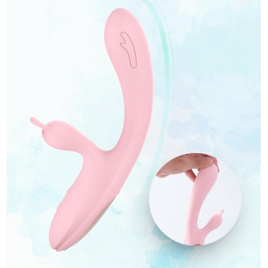 Premium Pink Silicone USB Rabbit Vibrator For Women