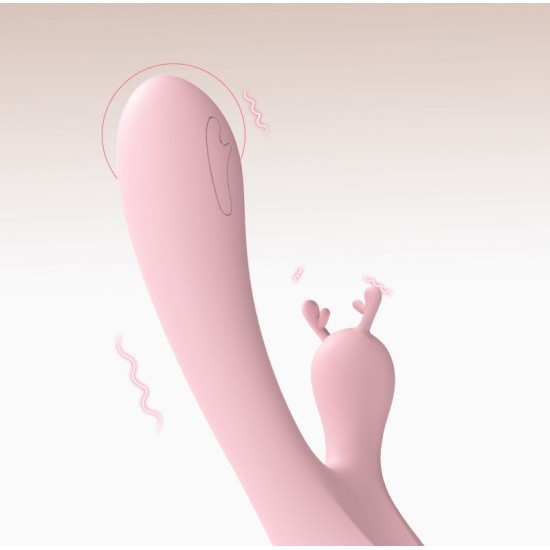 Premium Pink Silicone USB Rabbit Vibrator For Women