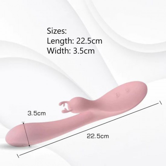 Premium Pink Silicone USB Rabbit Vibrator For Women