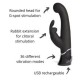 Fifty Shades of Grey Greedy Girl Rabbit Silicone G Spot Vibrator Dual Stimulation Rechargeable & Waterproof