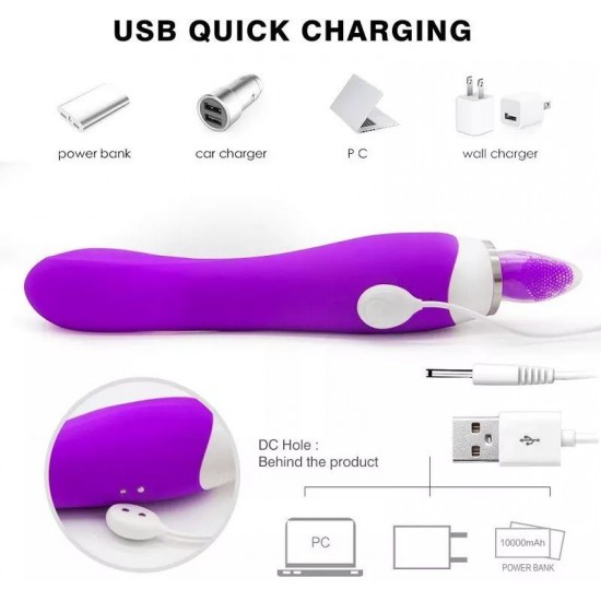 3-in-1 Clitoris Licker Pussy Pump Sucker G-spot Vibrator