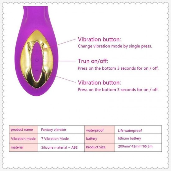 10 Frequency Luxury Rabbit Vibrator USB Rechargeable