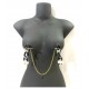 Gold Chain Nipple Clip BDSM for kinky fun and Adult Party