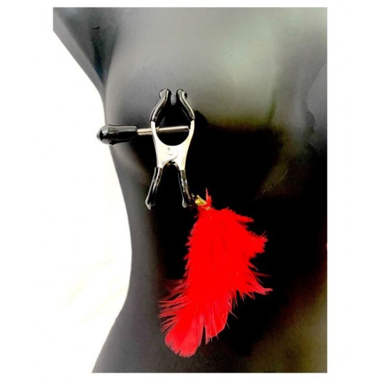 Feather Nipple Clamp BDSM for couple fun and bachelor party