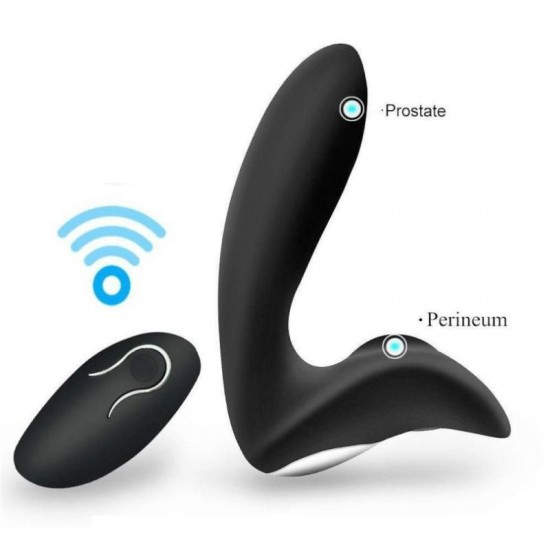 Male Vibrating Prostate Massager with 12 Stimulation Patterns Wireless Remote Control Anal Pleasure