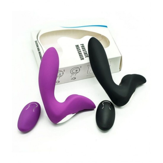 Male Vibrating Prostate Massager with 12 Stimulation Patterns Wireless Remote Control Anal Pleasure