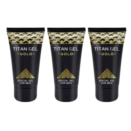 Titan Gel Gold 3 Pack Enhanced Exercise Massage Enlargement Extender Cream Delay Bigger and Thickening