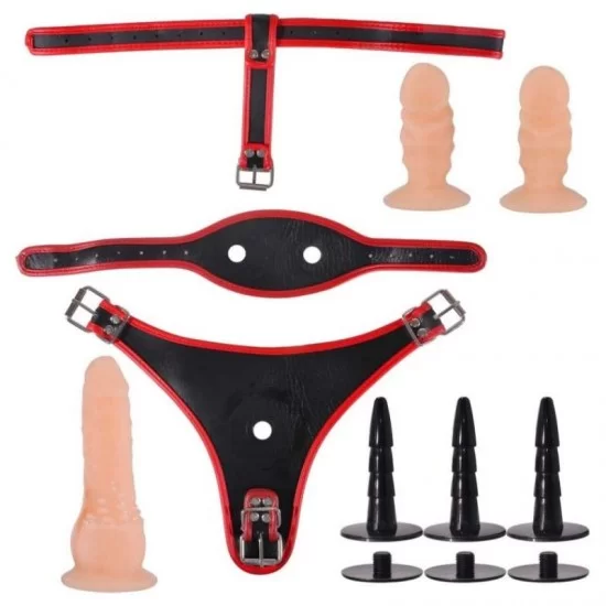 Strap on Dildo Sex Harness with 2 Removeable Dildo Realistic Penis Adult Sex Toys for Couples Lesbian Strap on Dildo Sex Harness with 2 Removeable Dildo Realistic Penis Adult Sex Toys for Couples Lesbian