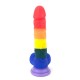 Rainbow Hugecock Dildo Lesbian Sex Toy