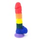 Rainbow Hugecock Dildo Lesbian Sex Toy Rainbow Hugecock Dildo Lesbian Sex Toy