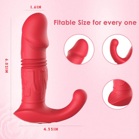 Thrusting G Spot Dildo App＆Remote Control Vibrator Wearable Panty Vibrator for Women