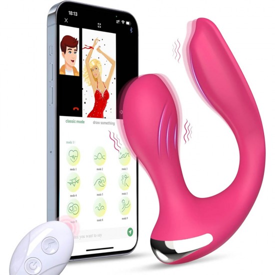 Dual Stimulation APP with Remote Control Clitoris Vibrators with 9+9 Strong Vibrations