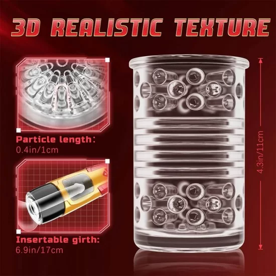 Automatic Masturbator Cup with 7 Rotating & 3 Thrusting Mode Realistic Pocket Pussy Adult Sex Toy Automatic Masturbator Cup with 7 Rotating & 3 Thrusting Mode Realistic Pocket Pussy Adult Sex Toy