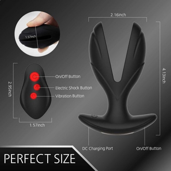 Electric Shock Pulse Vibrating Butt Plug Prostate Massager Anal Sex Toys India