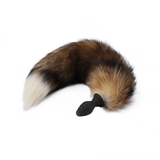 Detachable Vibrating Soft Fox Tail Butt plug Stimulator