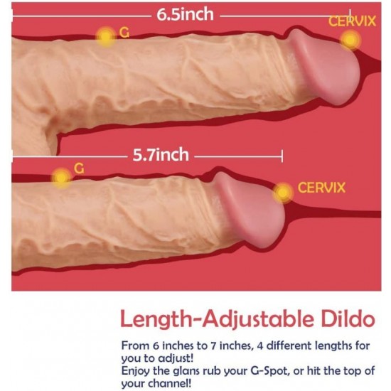 7.6”Thrusting Dildo Vibrator with Heating and Remote Control