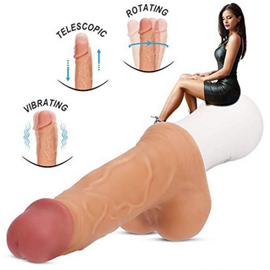 Handle Vibrating Dildo 10 Vibrating 6 Telescopic Realistic Glans Women Masturbating India